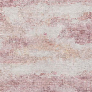 5 X 8 Abstract Pink Tan Washable Polyester Rug for Patio Porch or Living Room