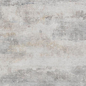 5 X 8 Abstract Silver Gray Polyester Area Rug Washable for Indoor Outdoor Use