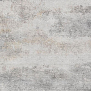8 X 10 Abstract Polyester Area Rug Washable Indoor Outdoor Silver Gray