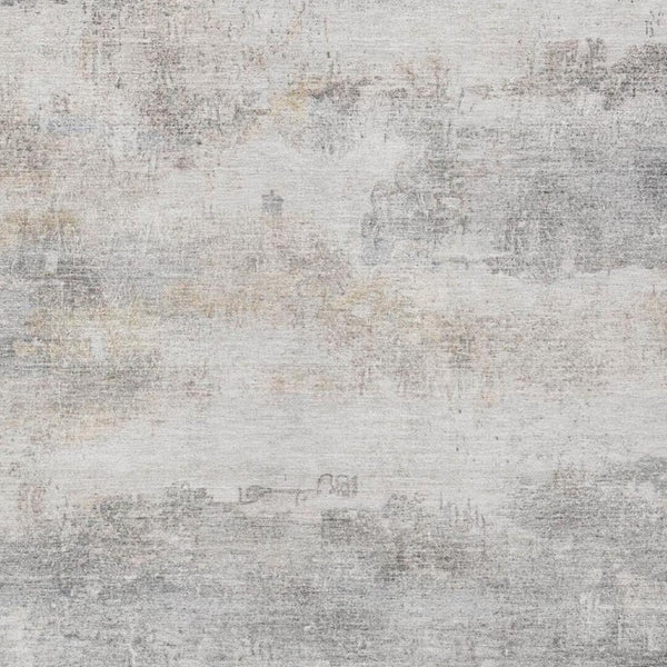 8 X 10 Abstract Polyester Area Rug Washable Indoor Outdoor Silver Gray