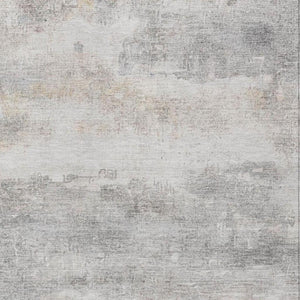8 X 10 Abstract Polyester Area Rug Washable Indoor Outdoor Silver Gray