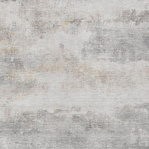 9x12 Silver Gray Abstract Polyester Area Rug Washable for Indoor Outdoor Use