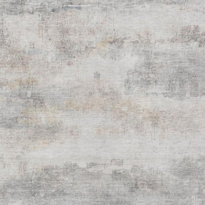 9x12 Silver Gray Abstract Polyester Area Rug Washable for Indoor Outdoor Use
