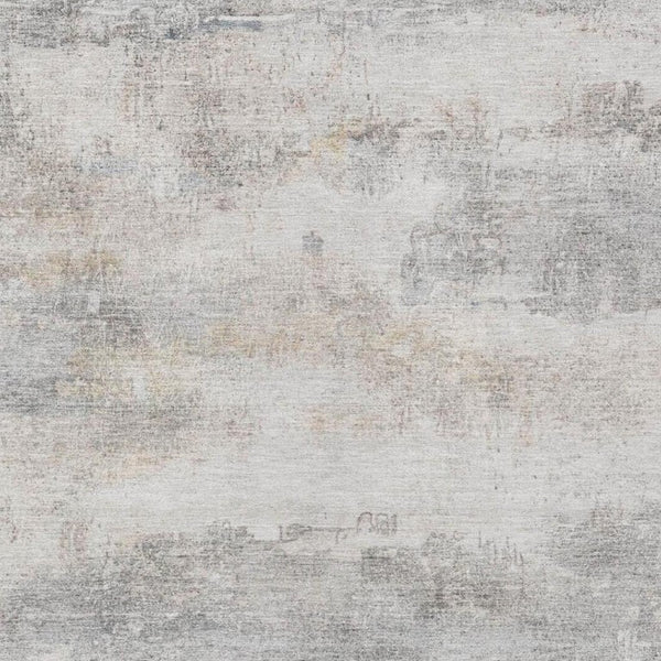9x12 Silver Gray Abstract Polyester Area Rug Washable for Indoor Outdoor Use