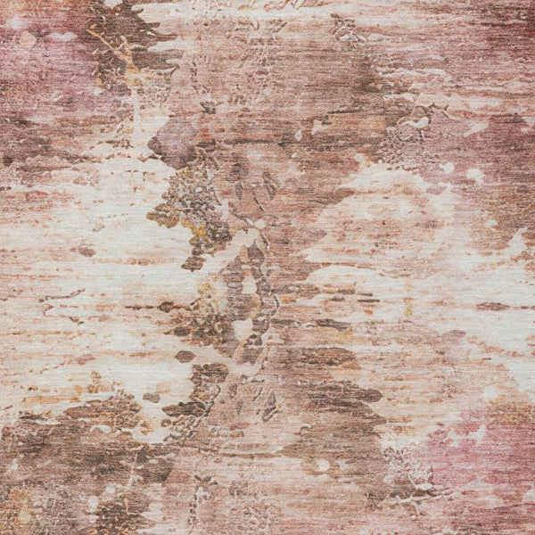 5 X 8 Blush Abstract Polyester Area Rug Washable Stain Resistant Indoor Outdoor