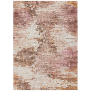 HomeRoots 10 Ft X 14 Ft Blush Abstract Polyester Area Rug Washable for Indoor Outdoor Use 746067