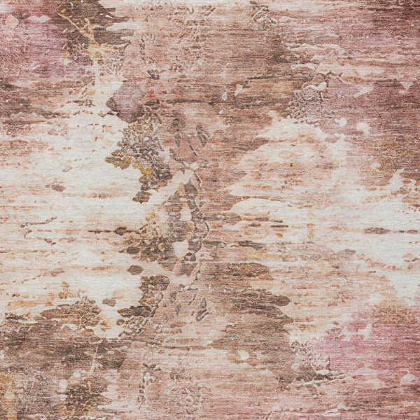 10 Ft X 14 Ft Blush Abstract Polyester Area Rug Washable for Indoor Outdoor Use