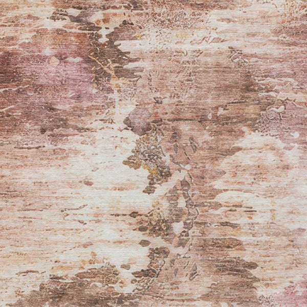 10 Ft X 14 Ft Blush Abstract Polyester Area Rug Washable for Indoor Outdoor Use