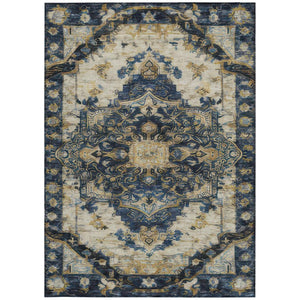 5x8 Floral Medallion Polyester Area Rug Stain Resistant Indoor Outdoor Living