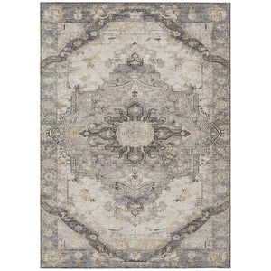 HomeRoots 8 Ft X 10 Ft Medallion Floral Polyester Area Rug Stain Resistant Indoor Outdoor 746137