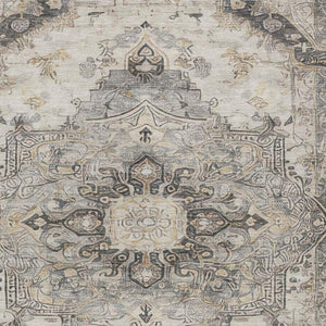 8 Ft X 10 Ft Medallion Floral Polyester Area Rug Stain Resistant Indoor Outdoor