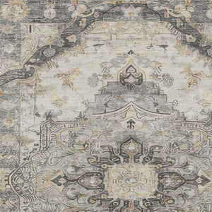 8 Ft X 10 Ft Medallion Floral Polyester Area Rug Stain Resistant Indoor Outdoor