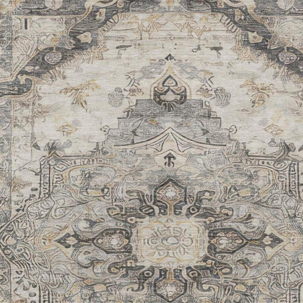 10 Ft Medallion Floral Polyester Area Rug Stain Resistant for Indoor Outdoor Use