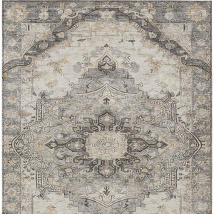 10 Ft Medallion Floral Polyester Area Rug Stain Resistant for Indoor Outdoor Use