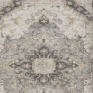 10 Ft Medallion Floral Polyester Area Rug Stain Resistant for Indoor Outdoor Use