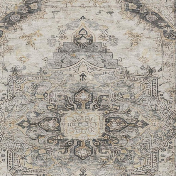 10 Ft Medallion Floral Polyester Area Rug Stain Resistant for Indoor Outdoor Use