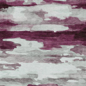 8 X 10 Abstract Merlot Polyester Area Rug Washable for Patio Porch or Living Room