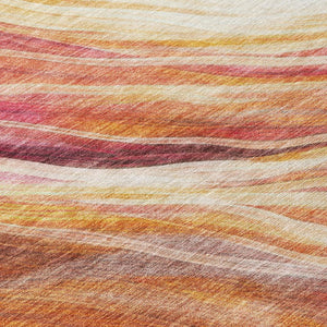 8 Ft Round Abstract Blush Polyester Area Rug Stain Resistant for Patio or Playroom