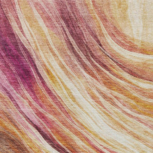 9 X 12 Blush Pink Abstract Polyester Area Rug Washable Stain Resistant Patio