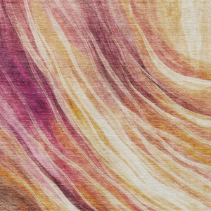 10 X 14 Blush Abstract Polyester Area Rug Washable for Indoor Outdoor Living