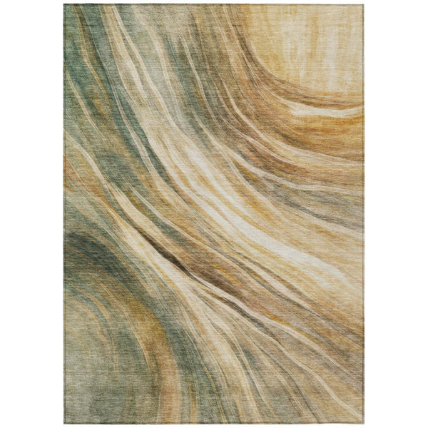 HomeRoots 5 X 8 Abstract Indoor Outdoor Area Rug Stain Resistant Polyester Patio Porch 746189