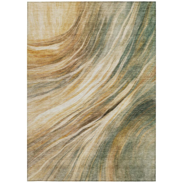 5 X 8 Abstract Indoor Outdoor Area Rug Stain Resistant Polyester Patio Porch