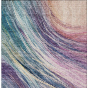 10 X 14 Abstract Washable Polyester Area Rug for Patios Living Rooms and Pets