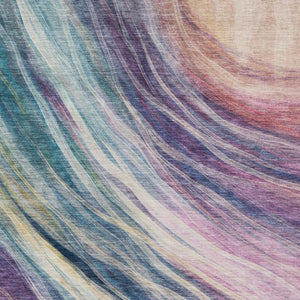 10 X 14 Abstract Washable Polyester Area Rug for Patios Living Rooms and Pets