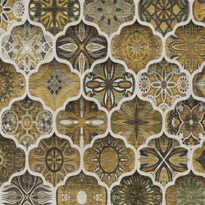 5x8 Washable Polyester Ogee Area Rug for Indoor Outdoor Living Patio and High Traffic Zones