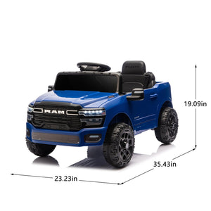 English Elm Licensed Dodge Ram 3500 Kids Electric Ride on Truck with Remote Suspension Bluetooth W1578P346249