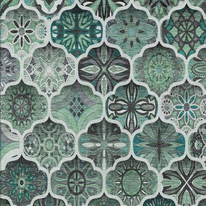 8x10 Ogee Polyester Area Rug Washable Stain Resistant for Patio or Living Room