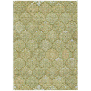 HomeRoots 8 X 10 Ogee Polyester Area Rug Washable Stain Resistant Indoor Outdoor Patio 746269