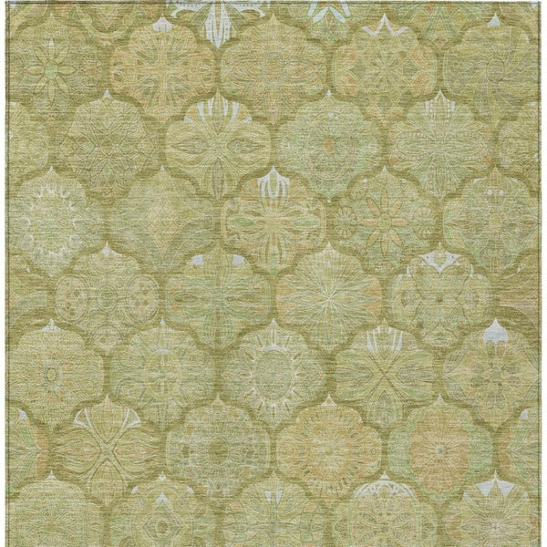 8 X 10 Ogee Polyester Area Rug Washable Stain Resistant Indoor Outdoor Patio