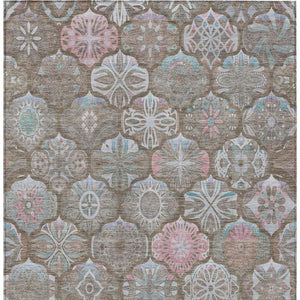 9 X 12 Ogee Polyester Indoor Outdoor Rug Stain Resistant for Patio or Living Room