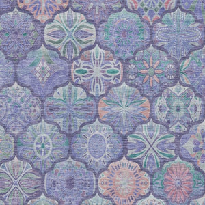 9 X 12 Ogee Polyester Area Rug Washable Stain Resistant for Indoor Outdoor Use