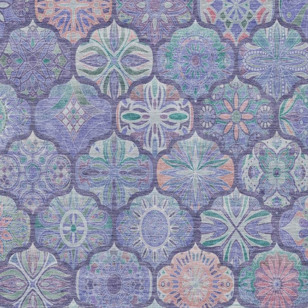 10 Ft X 14 Ft Ogee Polyester Area Rug Washable Stain Resistant Indoor Outdoor Use