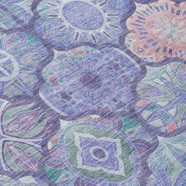 10 Ft X 14 Ft Ogee Polyester Area Rug Washable Stain Resistant Indoor Outdoor Use