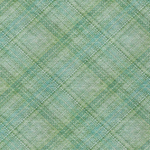 9x12 Aqua Teal Plaid Polyester Area Rug Washable for Patio Porch or Living Room