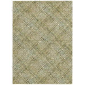 8x10 Plaid Polyester Area Rug Washable Stain Resistant for Patio or Living Room