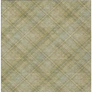 8x10 Plaid Polyester Area Rug Washable Stain Resistant for Patio or Living Room