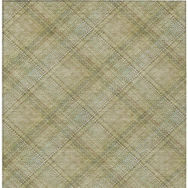 8x10 Plaid Polyester Area Rug Washable Stain Resistant for Patio or Living Room
