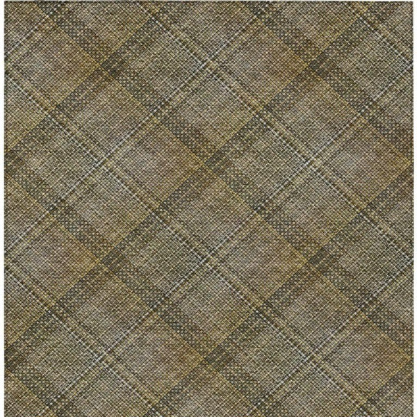 5x8 Plaid Polyester Area Rug Washable Stain Resistant for Indoor Outdoor Use