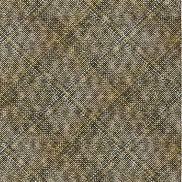 5x8 Plaid Polyester Area Rug Washable Stain Resistant for Indoor Outdoor Use