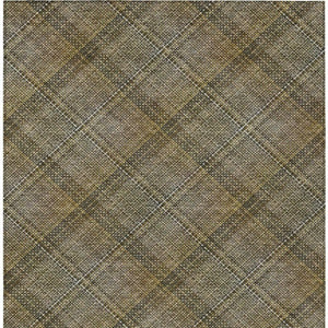 5x8 Plaid Polyester Area Rug Washable Stain Resistant for Indoor Outdoor Use