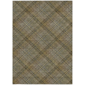 9 X 12 Plaid Washable Polyester Area Rug for Patio Porch Living Room Indoor Outdoor