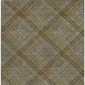 9 X 12 Plaid Washable Polyester Area Rug for Patio Porch Living Room Indoor Outdoor