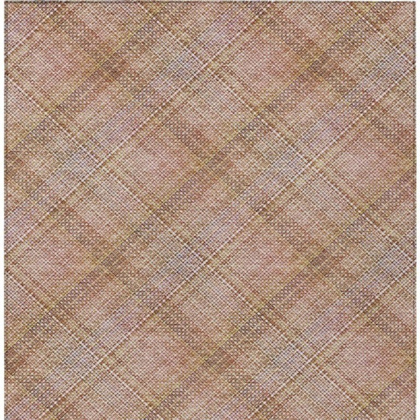 10 X 14 Washable Plaid Polyester Area Rug Stain Resistant Indoor Outdoor Patio