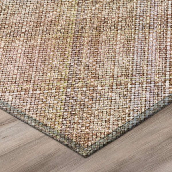10 X 14 Washable Plaid Polyester Area Rug Stain Resistant Indoor Outdoor Patio