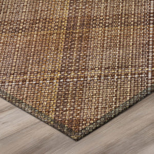 10 X 14 Pink Beige Plaid Polyester Area Rug Washable Stain Resistant Indoor Outdoor
