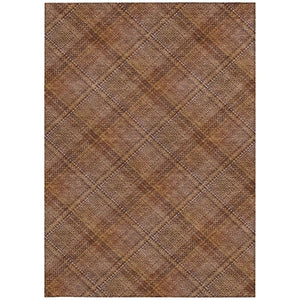 9 X 12 Plaid Polyester Area Rug Stain Resistant for Patio Porch or Living Room